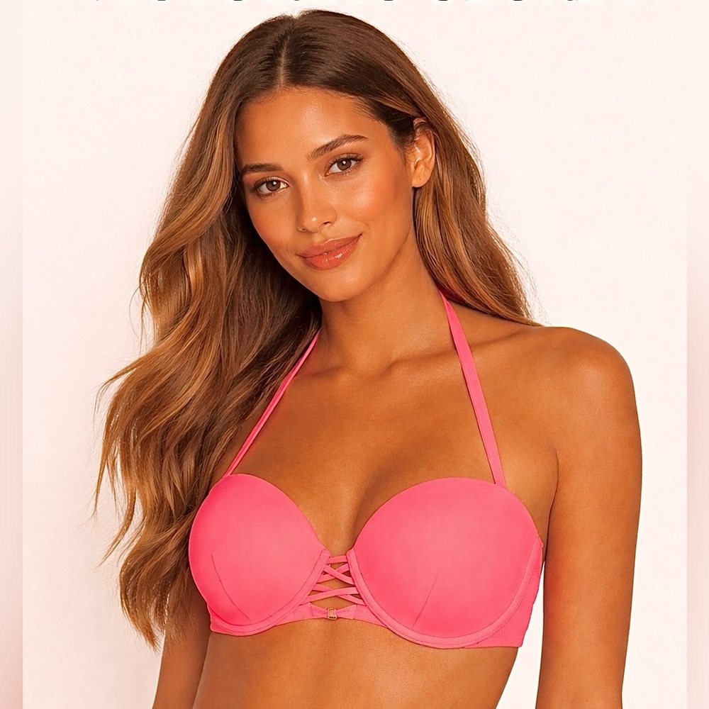 Victoria's Secret Pink Halter Bikini Swim Top